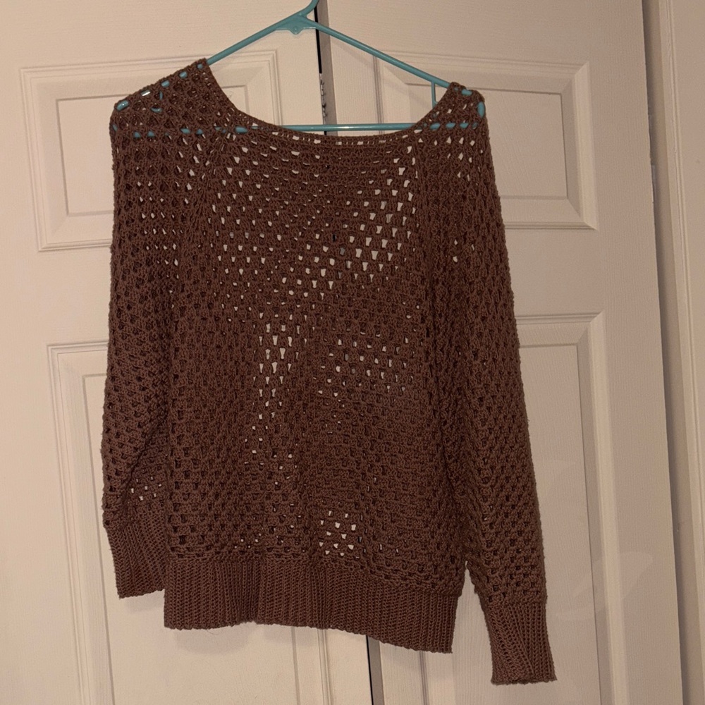 Brown Knit Women's Sweater